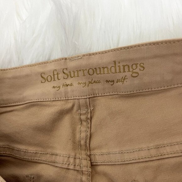 Soft Surroundings Tan High-Rise 5 Pocket Pull On Leggings Jeggings Stretch Small - Picture 4 of 8